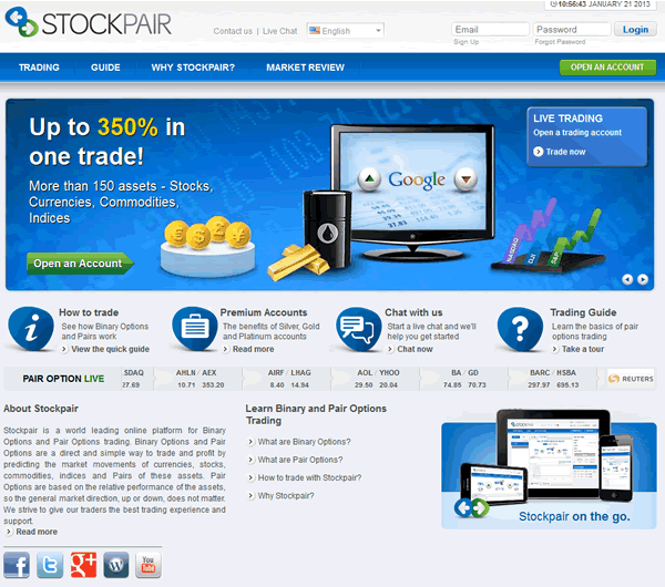 Trade Stock Vs Stock Fast With StockPair.com