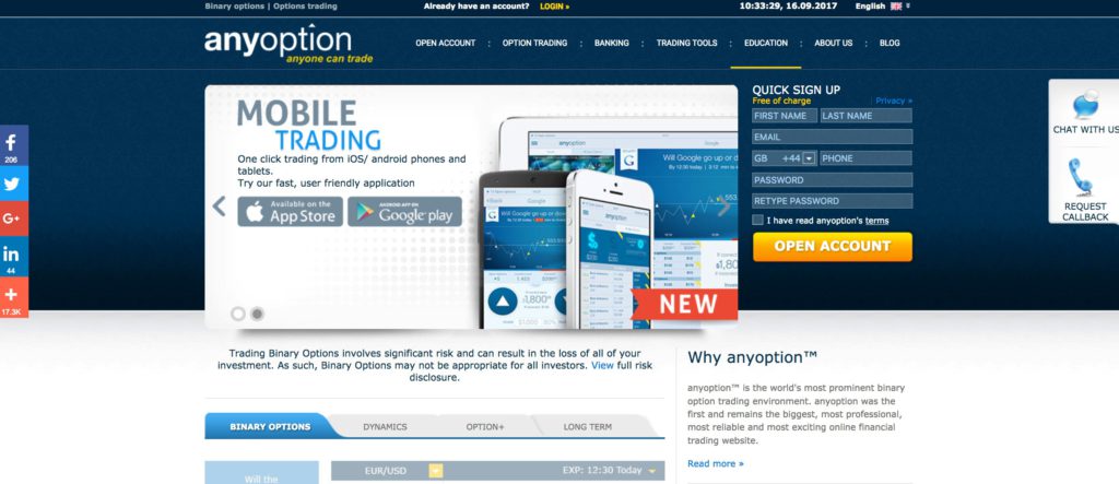 anyoption options bináris